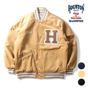 HOUSTON（ヒューストン） さがら刺繍 INDIANS PUレザー × メルトン