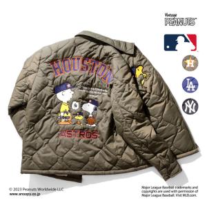 HOUSTON / ヒューストン 51344 PEANUTS × MLB QUILTING JACKET / キルティングジャケット -全3色-