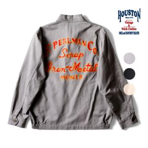 HOUSTON（ヒューストン） ブルゾン アウター デニム刺繍ハリントン