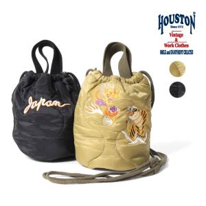 HOUSTON / ヒューストン 6845 EMB QUILTING EFECT BAG (JAPAN) / 刺繍キルティングエフェクトバッグ(日本) -全2色-｜houston-1972
