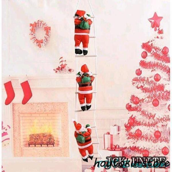 クリスマス飾り はしごサンタクロース サンタ人形はしご 三人 吊り装飾用 インテリア飾り クリスマス...