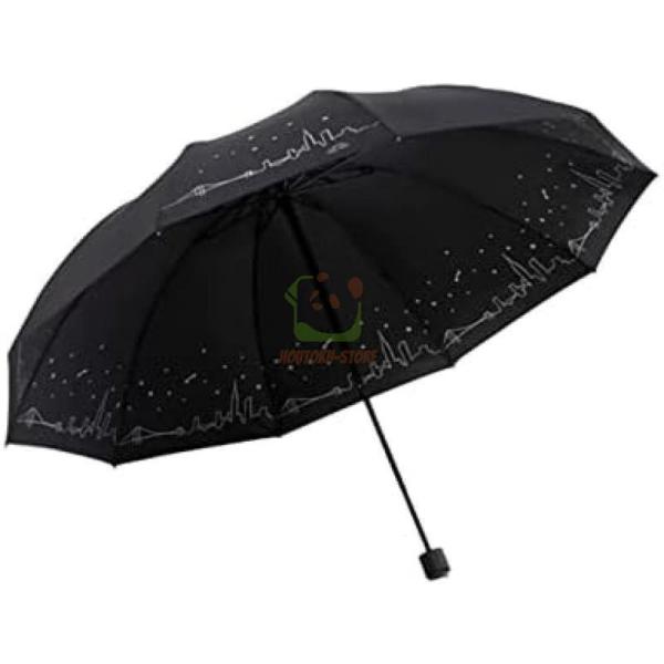 美しい都市柄の折りたたみ傘 コンパクトな旅行傘 日傘＆雨傘 女性用 晴雨兼用 軽量 折り畳み傘 折り...
