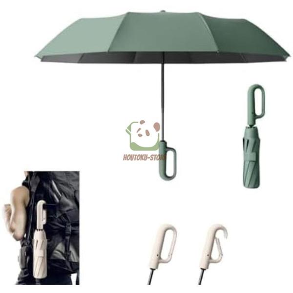 折りたたみ傘 ワンタッチ 自動開閉 強化骨 逆折り式 日傘 携帯リングバックル 反射付き UVカット...