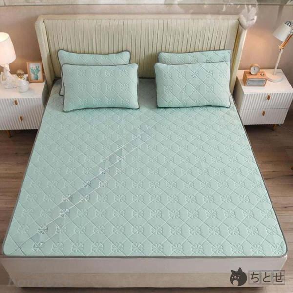 洗えるベッドパッド 通気 速乾 防縮 ベッドパッド 洗える 夏用 ひんやり敷きパッド3点 寝具 ベッ...