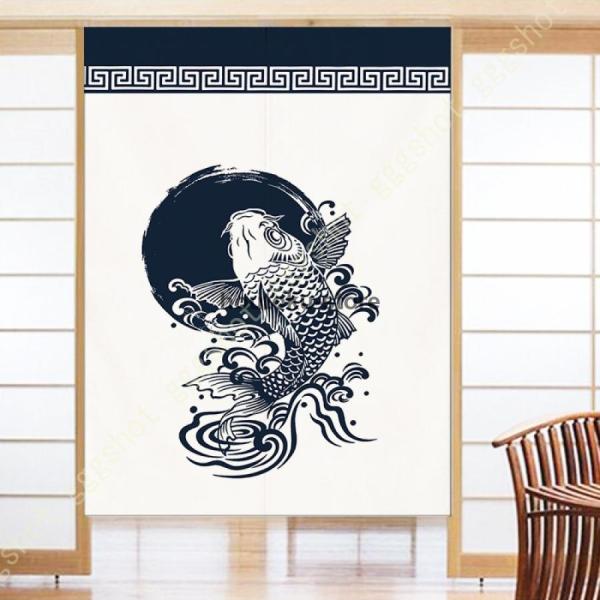 和風 のれん 白波 富士山 浮世絵 透けない おしゃれ 和風 暖簾 間仕切り カーテン タペストリー...