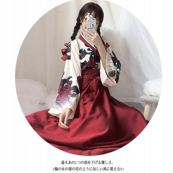 ハロウィン コスプレ 2点セット ウィッチ 仮装 衣装 巫女 魔女 女の子 かわいい 長袖 コスチュ...