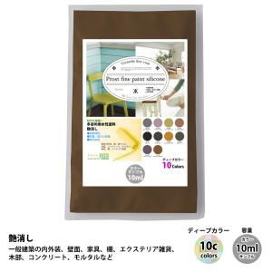 サンプル ペンキ 多目的用 水性塗料 つや消し ファインペイントシリコン　ディープカラー 全10色　10ml｜houtoku