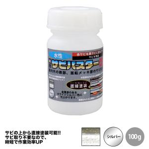 国産 水性 錆転換塗料 シルバー 超絶さびバスターPro 100g/水性塗料 サビ止め 1液 サビ転換 錆転換 ホールド 錆止め