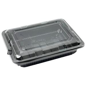 弁当容器 仕切無し KY-5 黒 164×119×31mm KY-5盛のせ蓋セット 1セット各2400枚入 北原産業