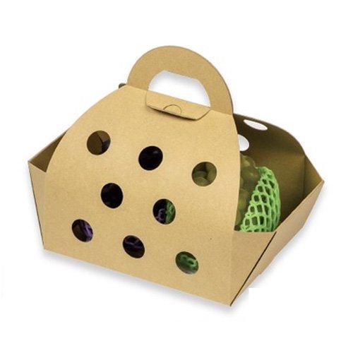 ぶどう箱 L-2496 クラフト手提 特大 340(底250)×175(底200)×210mm 1ケ...