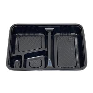 北原産業 弁当容器 仕切無し KY-5 朱黒 164×119×31mm 外嵌合 KY-5盛嵌