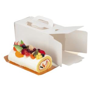 ロールケーキ箱）エコロール6寸手提台紙付/100枚入（DE-91） : 箱の店