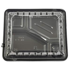 エフピコチューパ 弁当容器 CK-2-2 黒 透明蓋セット 240×202×32mm 1