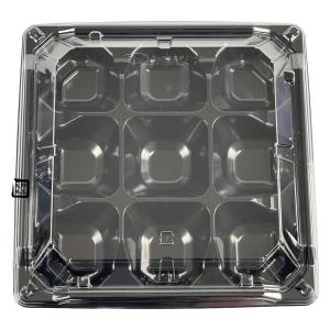 北原産業 弁当容器 KS-13B黒 270×185×35mm 平蓋セット 1セット各500枚