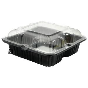 ミニトマト用パック UF-10 6穴 黒小窓付 ボタン嵌合 181×130×61mm 1