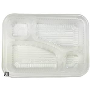 北原産業 弁当容器 KE-1A 朱黒 240×202×34(フタ15)mm 内嵌合 本体蓋