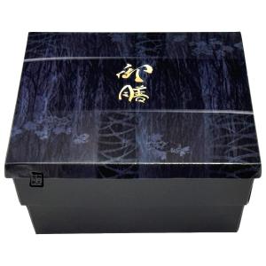 北原産業 紙ボックス 二段会席 85-85 深玄 睦月/亜麻銀セット 睦月