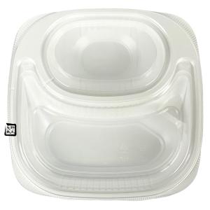 北原産業 弁当容器 KF-36朱黒 220×148×23mm 外嵌合 蓋セット 1セット各