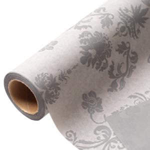 花用 ラッピングペーパー バロック 2 03 グレー 65cm×20m巻 1ケース20本入り 336868 星野 BAROQUE