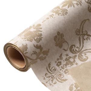 花用 ラッピングペーパー バロック 2 06 ゴールド 65cm×20m巻 1ケース20本入り 336876 星野 BAROQUE