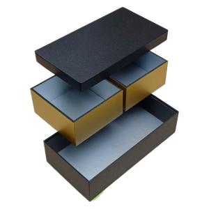 値引有 折箱 LB-N2L 長折2段重(大) 黒久松 204×106×54(54)mm 1ケース