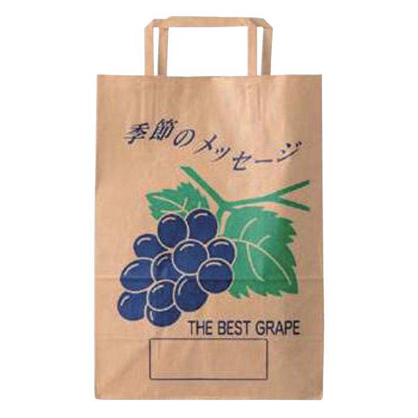 ぶどう用 手提袋 茶 平紐 大 3kg 315×220×125mm 1ケース300枚入 福友産業 フ...