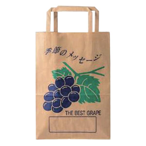 ぶどう用 手提袋 茶 平紐 中 1.5kg 220×180×100mm 1ケース300枚入 福友産業...