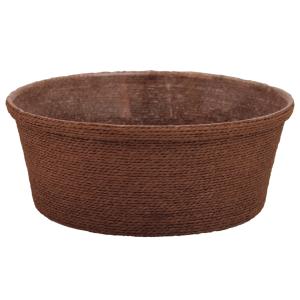 ペーパーロープバスケット L φ27cm ブラウン φ270×110mm 1ケース60個入 3026-82 カレント フラワー 花用 花篭 籠 丸型