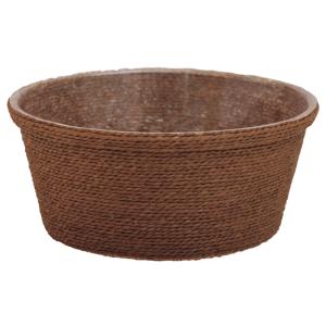 ペーパーロープバスケット S φ21cm ブラウン φ210×95mm 1ケース80個入 3027-02 カレント フラワー 花用 花篭 籠 丸型