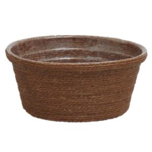 ペーパーロープバスケット L φ18cm ブラウン φ180×80mm 1ケース120個入 3008-22 カレント フラワー 花用 花篭 籠 丸型