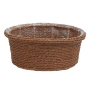 ペーパーロープバスケット S φ12cm ブラウン φ120×50mm 1ケース320個入 3008-42 カレント フラワー 花用 花篭 籠 丸型