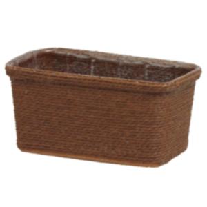 ペーパーロープバスケット D3W ブラウン 190×105×90mm 1ケース160個入 3009-62 カレント フラワー 花用 花篭 籠 角型