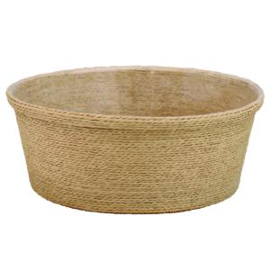 ペーパーロープバスケット L φ27cm キャラメル φ270×110mm 1ケース60個入 3026-88 カレント フラワー 花用 花篭 籠 丸型