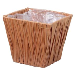 ビニールバスケット クロス D4 キャメル 150×130mm 1ケース90個入 8336-02 カレント フラワー 花用 花篭 籠 角型