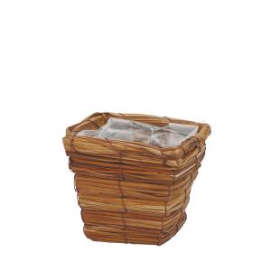 山草バスケット D3 ブラウン 115×115×100mm 1ケース160個入 6010-05 カレント フラワー 花用 花篭 籠 角型