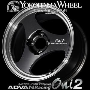 アドバン レーシング Oni2 アルミホイール 15×6.5J　4/100　+35 マシニング＆ブラックガンメタリック V5161｜howars