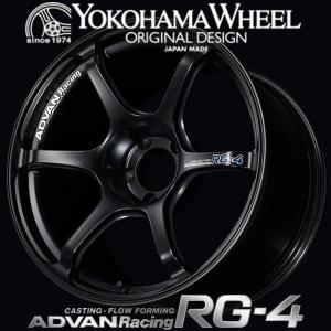 アドバン レーシング RG4 アルミホイール 18x7.0J　4/100　+41 M14 セミグロスブラック V4989｜howars