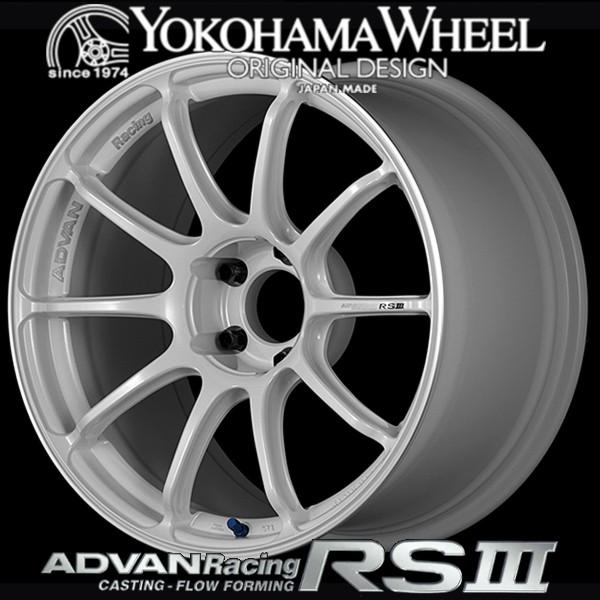 アドバン レーシング RS3 アルミホイール 18×8.0J　5/100　+37 レーシングホワイト...