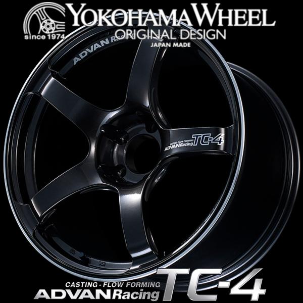 アドバン レーシング TC4 アルミホイール 17×7.5J　5/114.3　+48 ブラックガンメ...