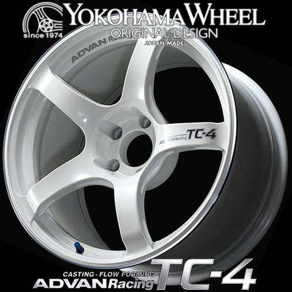 アドバン レーシング TC4 アルミホイール 18×7.5J　5/114.3　+48 レーシングホワ...