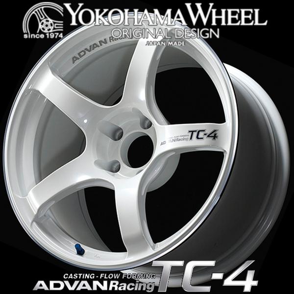 アドバン レーシング TC4 アルミホイール 17×7.5J　5/100　+45 レーシングホワイト...
