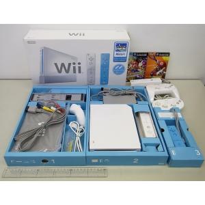 Lo 動作品 ゲーム機 本体 Wii ゲームキューブソフト2本付き Rvl 001 ニンテンドー 年中無休 任天堂 ホワイト Nintendo 付属品揃い