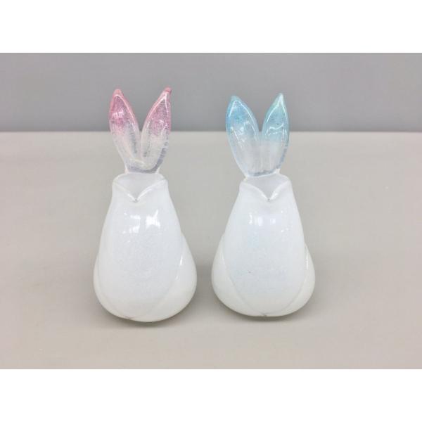 置物 ペア ウサギ フラワーベース 高さ約10cm 2407LS220