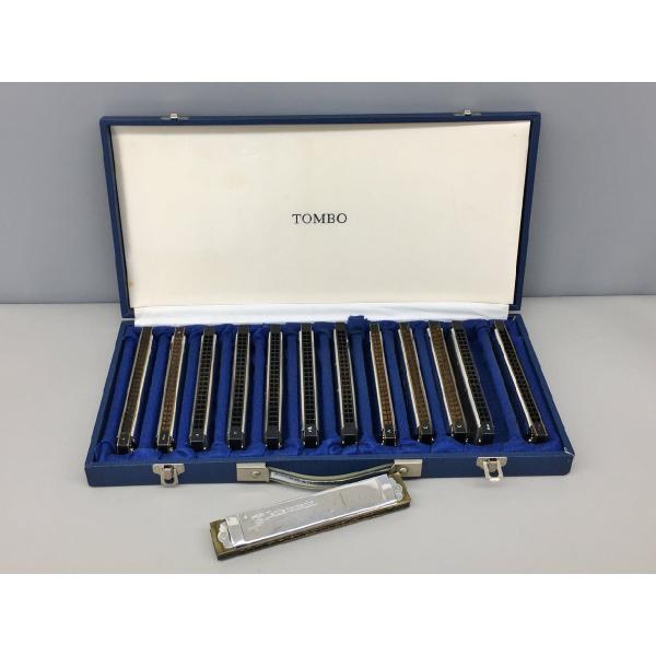 楽器 TOMBO 複音ハーモニカ トンボバンド21 バリトン オクターブ 他 計13点セット 21穴...