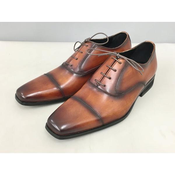テットオム TETE HOMME メンズ ビジネスシューズ L ブラウン ストレートチップ 未使用 ...