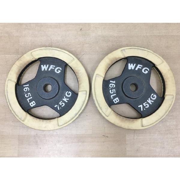 ワイルドフィット WFG バーベルプレート 7.5kg 2枚セット アイアンプレート 16.5LB ...