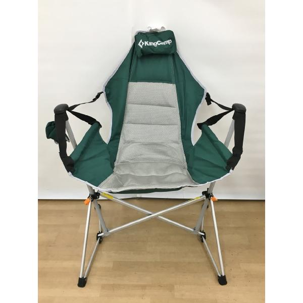 キングキャンプ KINGCAMP ハンモックチェア KC2227 自立式 収納袋付き 緑/グレー 未...