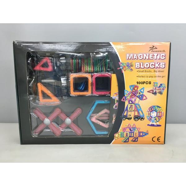 jasonwell 知育玩具 マグネットブロック 現状品 立体パズル 保育園 小学生向け 2602L...