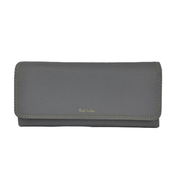 バイカラー長財布 ポール・スミス Paul Smith グレー ピンク