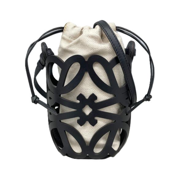 LOEWE ロエベ アナグラム カットアウトポケットバッグ ショルダーバッグ ブラック  C922Y...